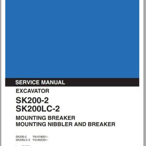 Kobelco Excavator SK200 2 SK200LC 2 Nibbler Breaker Service Manual 1