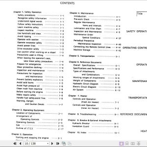 Kobelco Excavator SK400 III SK400LC III Operators Manual 2
