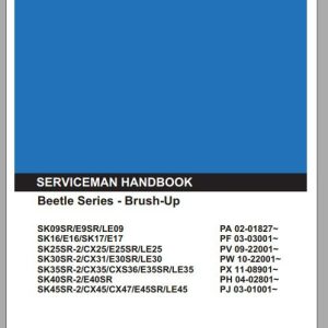 Kobelco Grand Beetle Series Brush Up SK Series Operators Manual 1