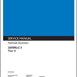 Kobelco Hdraulic Excavator 260SRLC 3 Tier 4 Service Manual 1
