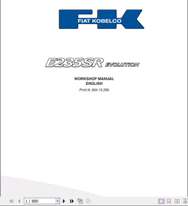 Kobelco Hdraulic Excavator E235SR Evolution Workshop Manual 1