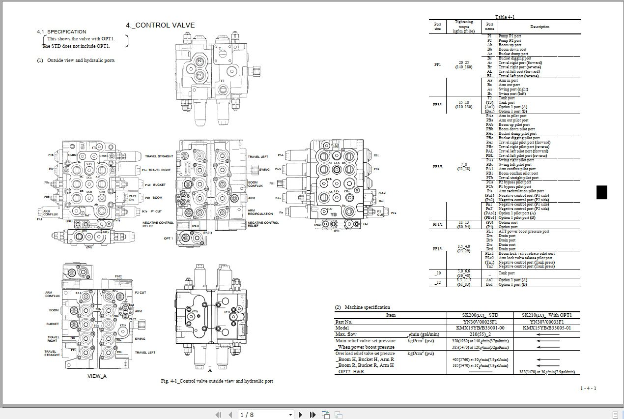 Kobelco Hydraulic Control Valve Technical Manual 1