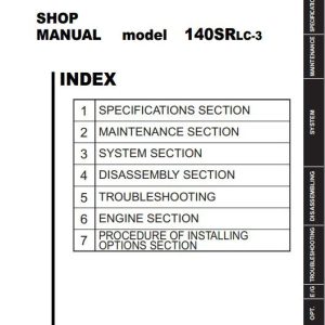 Kobelco Hydraulic Excavator 140SRLC 3 Acera Tier 4 Service Manual 2