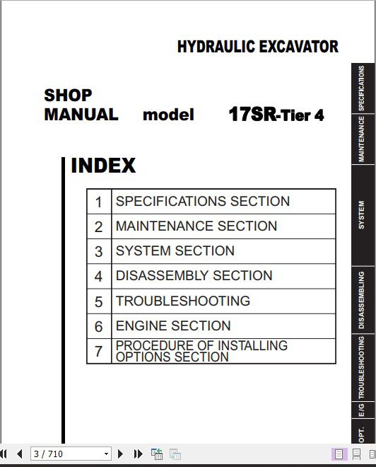 Kobelco Hydraulic Excavator 17SR Tier 4 Shop Manual 2 1