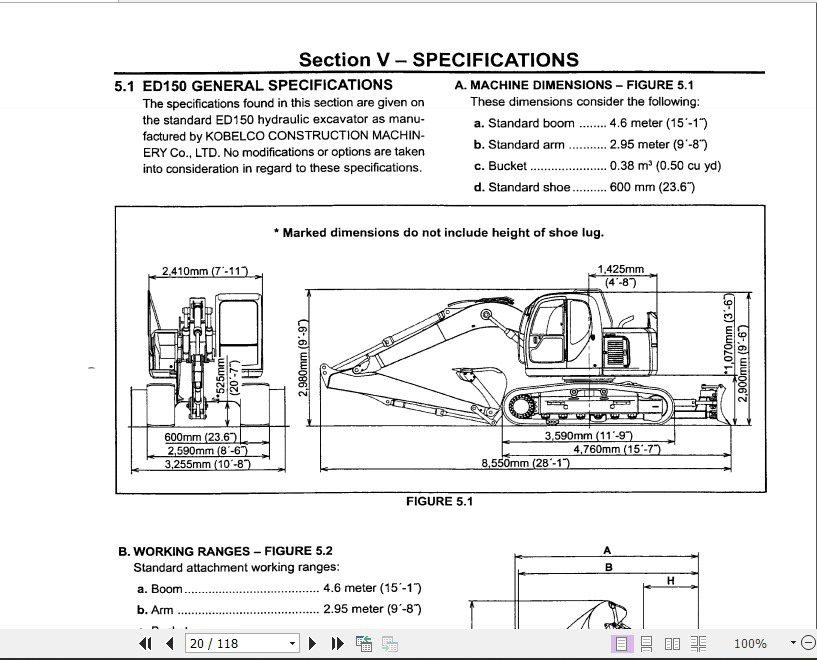 Kobelco Hydraulic Excavator ED150 Operators Manual 3