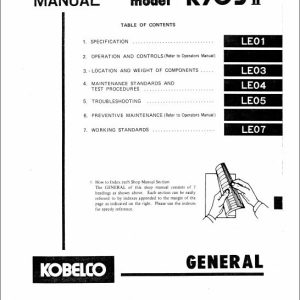 Kobelco Hydraulic Excavator K903 II Shop Manual 2
