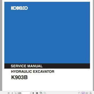Kobelco Hydraulic Excavator K903B Service Manual 1