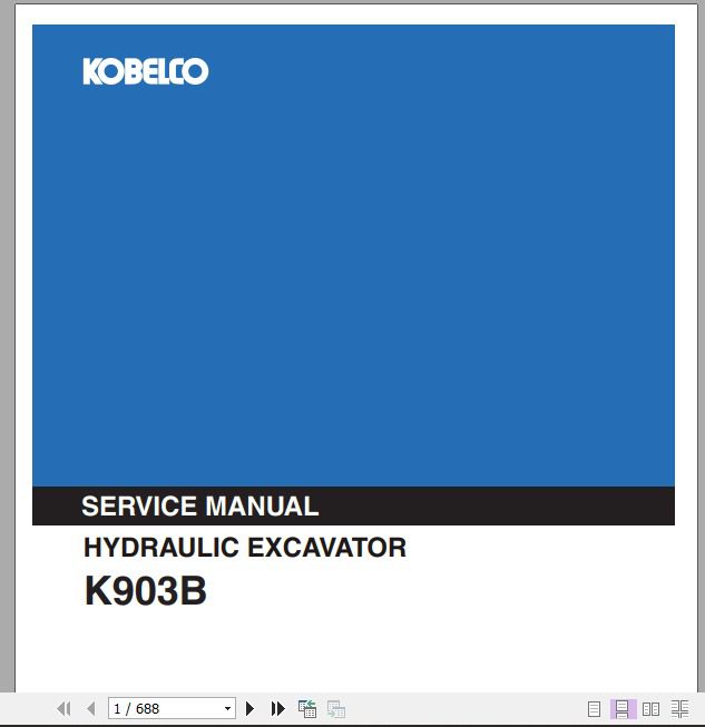 Kobelco Hydraulic Excavator K903B Service Manual 1