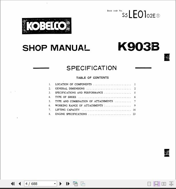 Kobelco Hydraulic Excavator K903B Service Manual 2