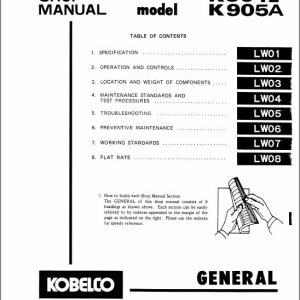 Kobelco Hydraulic Excavator K904E K905A Service Manual 2
