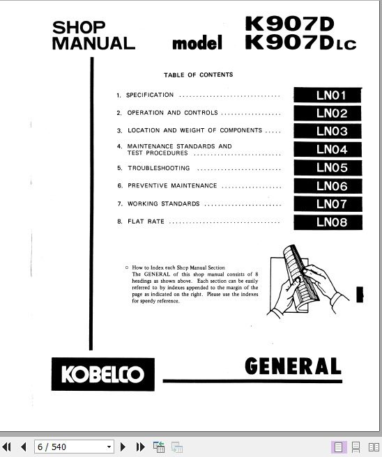 Kobelco Hydraulic Excavator K907D K907DLC Service Manual 2