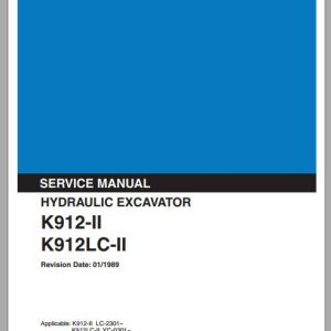 Kobelco Hydraulic Excavator K912 II K912LC II Service Manual 1