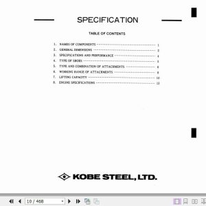 Kobelco Hydraulic Excavator K912 II K912LC II Service Manual 2