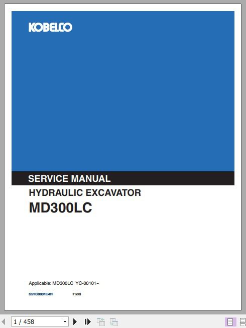 Kobelco Hydraulic Excavator MD300C Service Manual 1