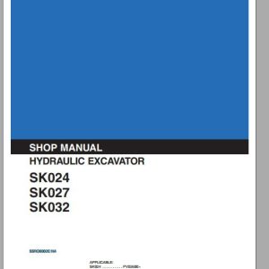 Kobelco Hydraulic Excavator SK024 SK027 SK032 Shop Manual 1