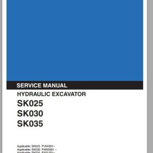 Kobelco Hydraulic Excavator SK025 SK030 SK035 Service Manual 1