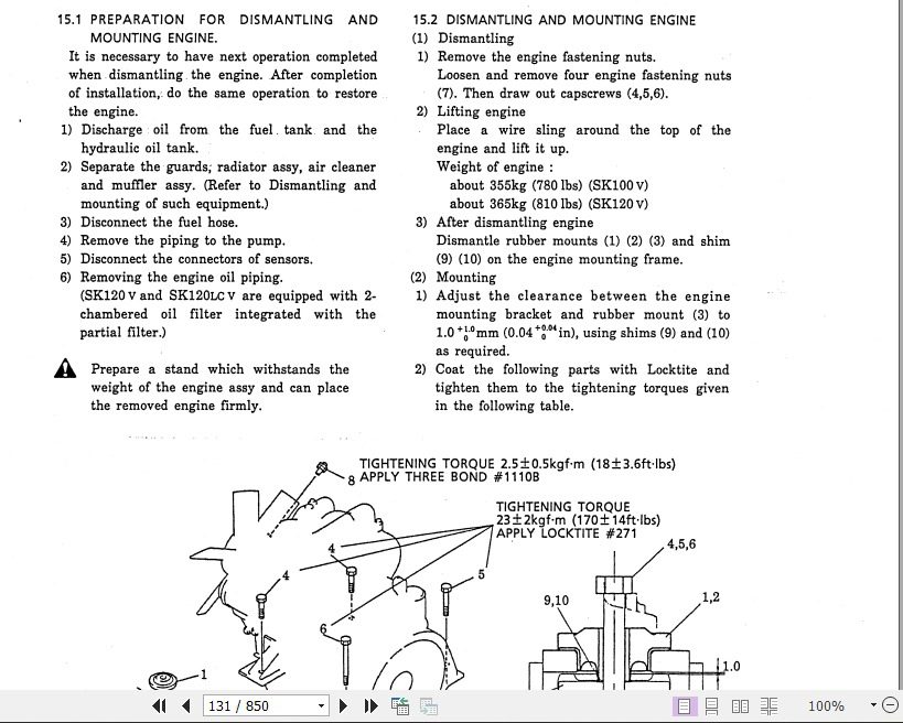 Kobelco Hydraulic Excavator SK100V SK100LV SK120V SK120LCV Service Manual 3