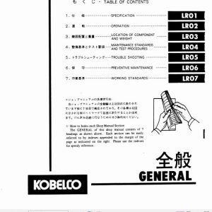 Kobelco Hydraulic Excavator SK14 K914 Shop Manual 2