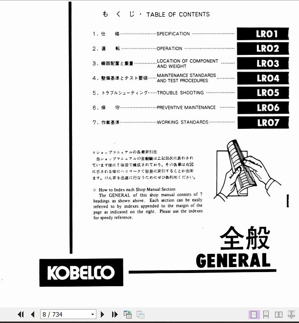Kobelco Hydraulic Excavator SK14 K914 Shop Manual 2