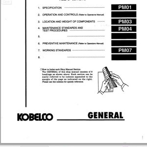 Kobelco Hydraulic Excavator SK15SR SK20SR Shop Manual 2