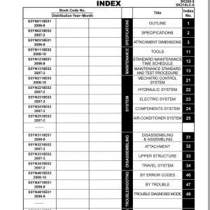 Kobelco Hydraulic Excavator SK200 8 SK210LC 8 Shop Manual 2