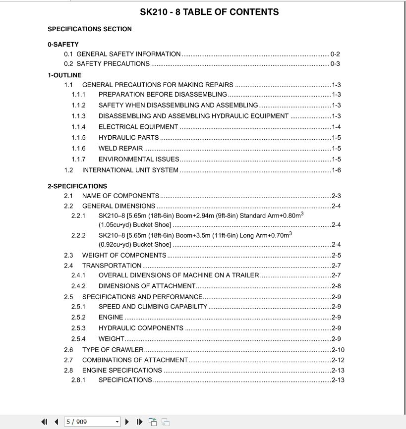 Kobelco Hydraulic Excavator SK210 8 Acera Mark 8 Tier II Service Manual 2