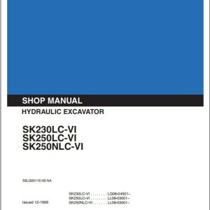 Kobelco Hydraulic Excavator SK230LC VI SK250LC VI SK250NLC VI Shop Manual 1 1