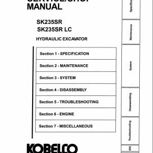 Kobelco Hydraulic Excavator SK235SR SK235SRLC Service Manual 2