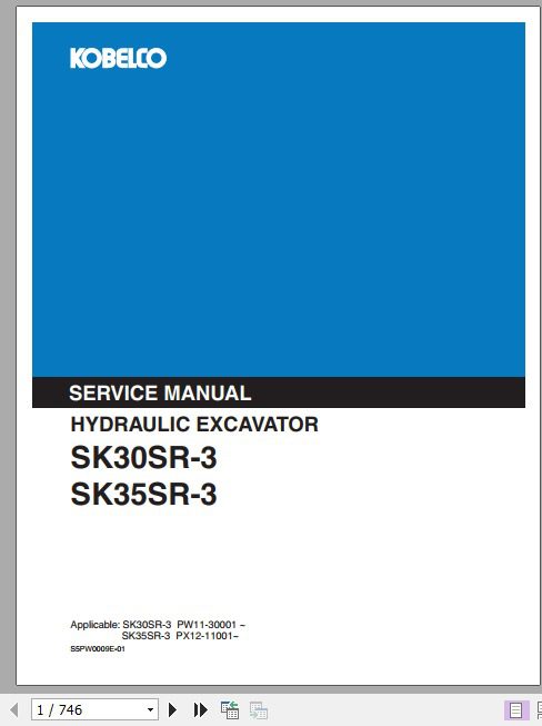 Kobelco Hydraulic Excavator SK30SR 3 SK35SR 3 Service Manual 1