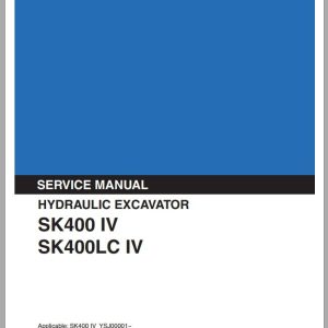 Kobelco Hydraulic Excavator SK400 IV SK400LC IV Service Manual 1