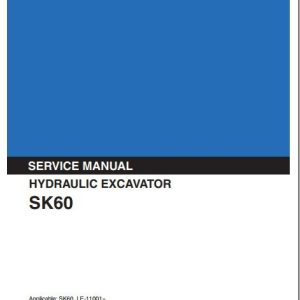 Kobelco Hydraulic Excavator SK60 Service Manual 1