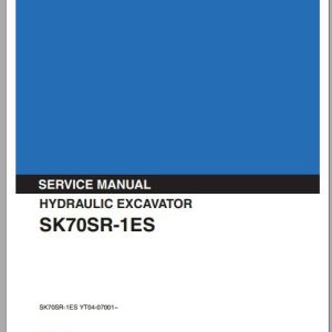 Kobelco Hydraulic Excavator SK70SR 1ES Service Manual 1