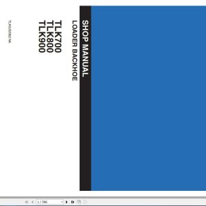 Kobelco Loader Backhoe TLK700 TLK800 TLK900 Shop Manual 1