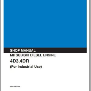 Kobelco Mitsubishi 4D3 4DR Diesel Engine For Industrial Use Service Manual 1