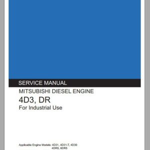 Kobelco Mitsubishi 4D3 DR Diesel Engine For Industrial Use Service Manual 1