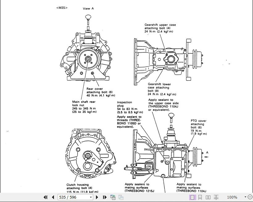 Kobelco Mitsubishi 4D3 DR Diesel Engine For Industrial Use Service Manual 4