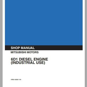 Kobelco Mitsubishi 6D1 Diesel Engine For Industrial Use Shop Manual 1
