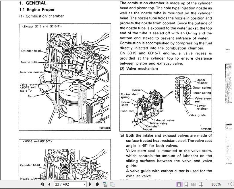Kobelco Mitsubishi 6D1 Diesel Engine For Industrial Use Shop Manual 3
