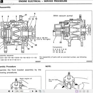 Kobelco Mitsubishi 6D1 Diesel Engine For Industrial Use Shop Manual 4