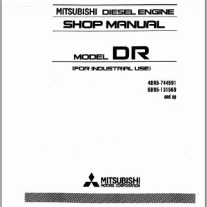 Kobelco Mitsubishi DR Diesel Engine For Industrial Use Shop Manual 1