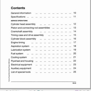 Kobelco Perkins Series Engine Phaser 1000 Series Diesel Engines Operators Manual 2