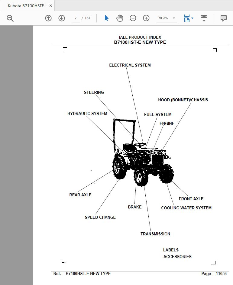 Kubota B7100HSTE 1.3meg Parts Catalogue 2
