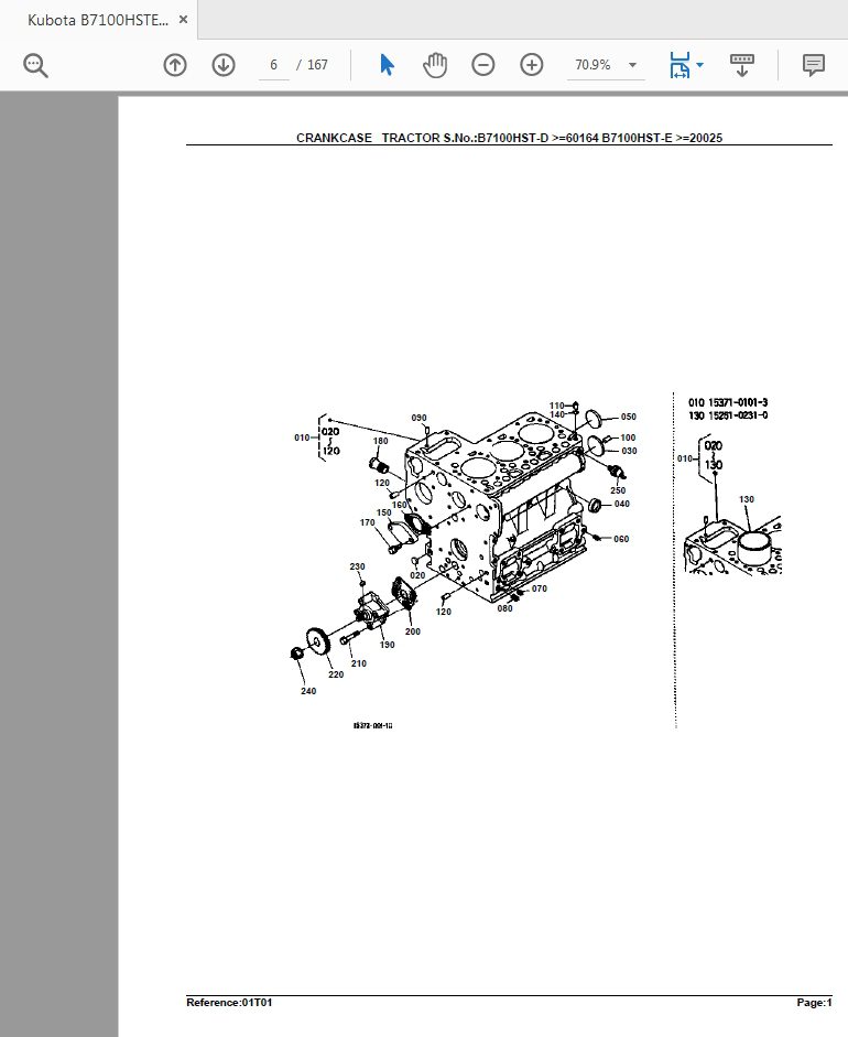Kubota B7100HSTE 1.3meg Parts Catalogue 3