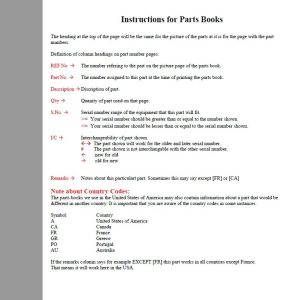Kubota B7400 Parts Catalogue 1