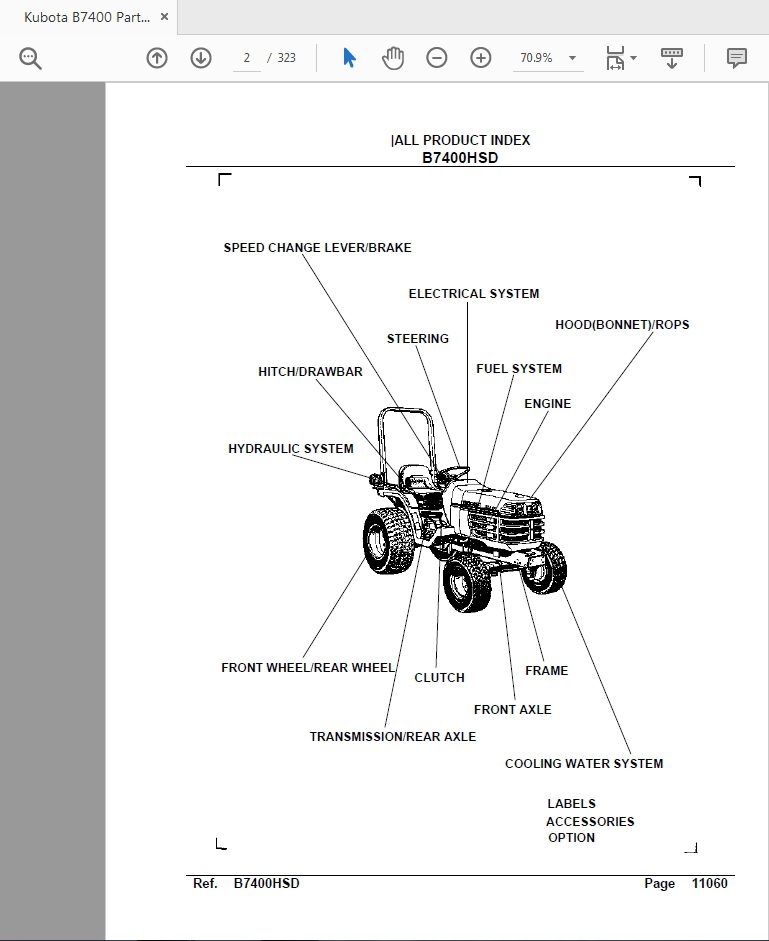 Kubota B7400 Parts Catalogue 2
