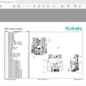 Kubota Sprayers XMS1 Parts Manual 2