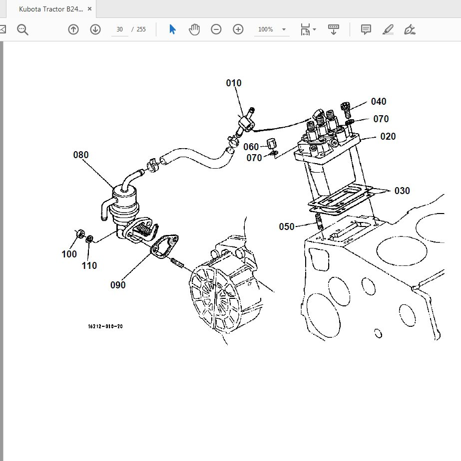 Kubota Tractor B2400HSE Parts Manual 3
