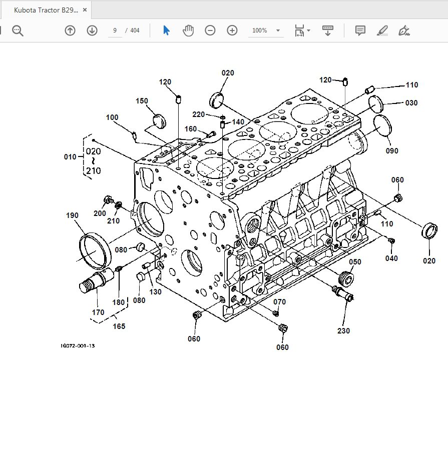 Kubota Tractor B2910HSD Parts Manual 3 1