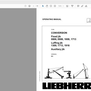 Liebherr Conversion Fixed Jib Luffing Job Auxiliary Jib Operating Manual En 1