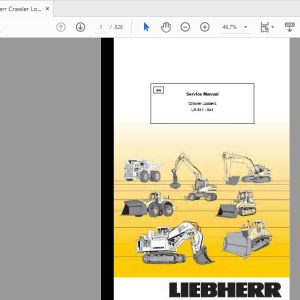 Liebherr Crawler Loader LR611 LR641 Service Manual 1